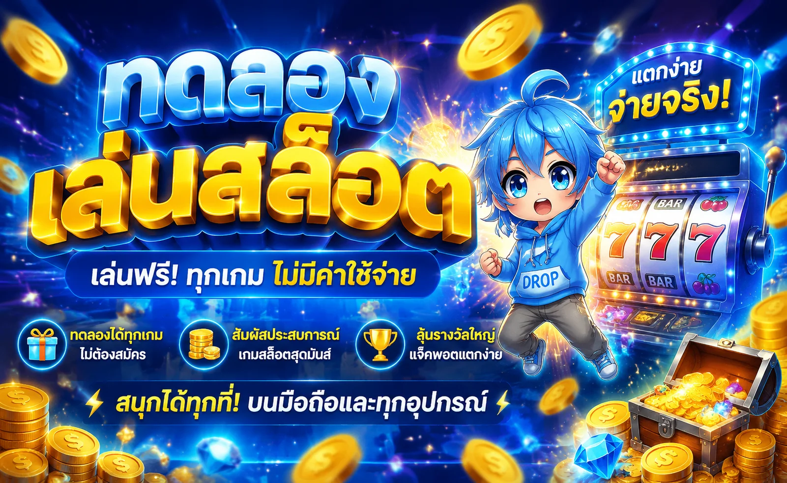 ทดลองเล่นสล็อตฟรีทุกค่ายบน INVEST100M ไม่เสียเงิน